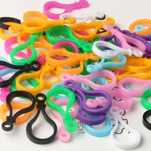 50pcs/lot Plastic Lamp shape Lobster Clasps Hooks for Handmade KeyChain Sewing Bag Purse Toy Jewelry Making Supplies 48x24mm