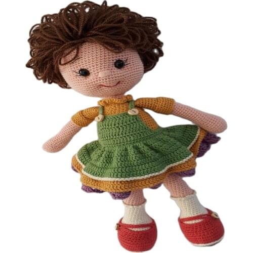 Amigurimi Toy Baby Child Hand Zanaatı Crochet Colorful Soft Stuffed Lovely Girl Safe Knitting Suited With Birthday Gift