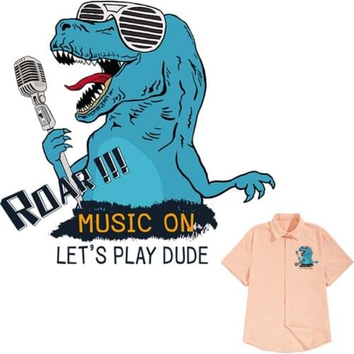 LetS Play Dude Applique On Clothes Washable Garment Heat Print On T-Shirt Dresses Sweater Parches Diy Patch For Clothes Animal