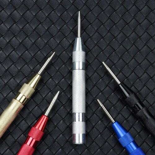 Automatic Center Pin Punch Spring Loaded Marking Starting Holes Tool Center Punch Stator Punching Marker Woodwork Drill Bit