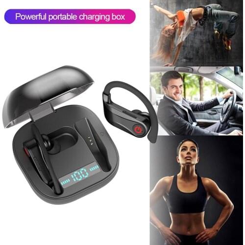 Ear Hook Wireless Bluetooth Earphone Sport Headset Hifi Blutooth Headphones Waterproof Stereo Mini Earphones With Mic For Xiaomi