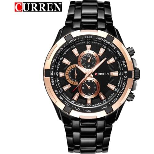 CURREN Top Brand Luxury Mens Watch Men Watches Male Casual Quartz Wristwatch Full Steel Military Waterproof Clocks Sport Clock
