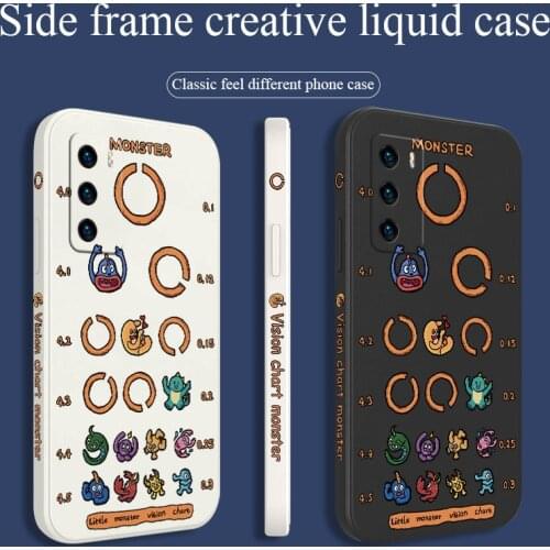 Little Dinosaur Monster Phone Case For Huawei P40 P40Lite P30 P20 Mate 40 40Pro 30 20 Pro Lite P Smart 2021 Y7a Silicone Cover