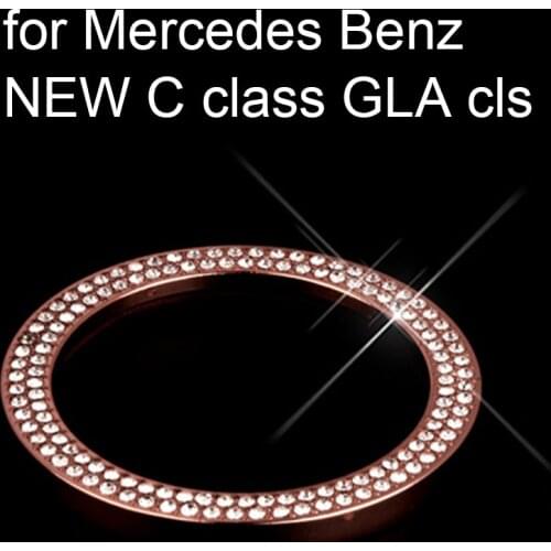 3 colors Car One-Key Engine Start Stop Ignition Push Button Decorative Ring for Mercedes Benz interior refit NEW C class GLA
