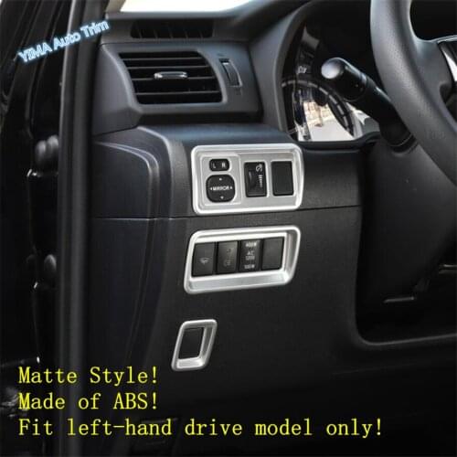 Lapetus Auto Styling Rearview Mirror Adjustment Button Frame Cover Trim Fit For Toyota 4Runner 2010 - 2019 ABS Red Carbon Fiber