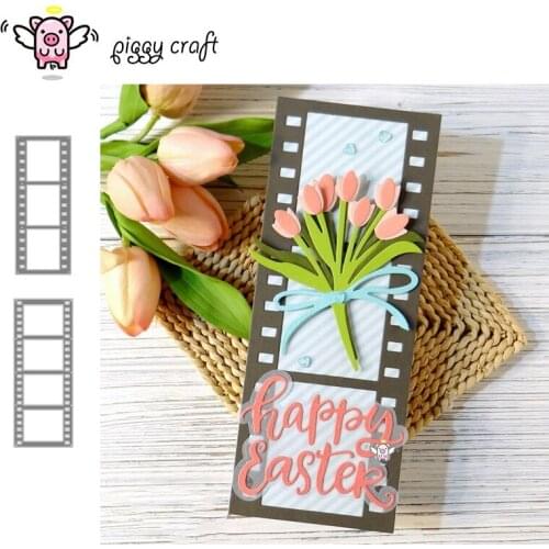 Piggy Craft metal cutting dies cut die mold Photo film tape frame Scrapbook paper craft knife mould blade punch stencils dies