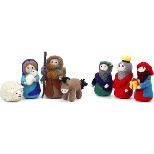 Jesus Series Needle Felting Kit for Beginner 10cm Wool Felt for Handmade Dolls Craft Kits Creativity Kit English Instruction
