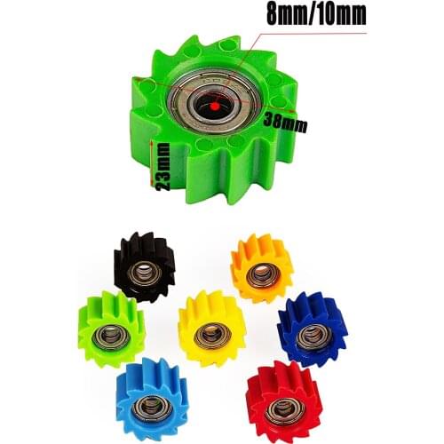8mm 10mm Motorcycle Chain Roller Tensioner Pulley Wheel Guide for Honda Yamaha Kawasaki Kayo Bse KXF CR CRF RMZ WR YZ Dirt Bike