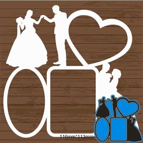 116*113mm love couple new Metal Cutting Dies for card DIY Scrapbooking stencil Paper Craft Album template Dies