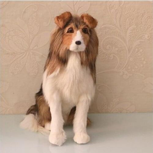 Dorimytrader lifelike animal wolf dog plush toy simulation animals sheepdog golden retriever dog Home Decoration props
