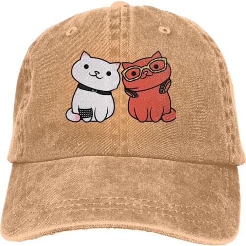 Adjustable Solid Color Baseball Cap Saeran & Saeyoung Washed Cotton Neko Atsume Kitty Collector Funny Games Sports Woman Hat