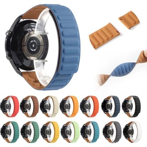 20mm 22mm Band Silicon Watch Strap for Samsuang Watch Galaxy Watch 3 41mm 45mm 46mm Sport Loop Bracelet for Huawei Watch GT2 46