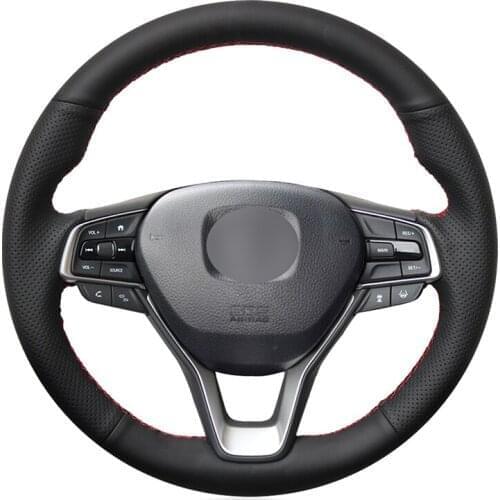 Hand-stitched Black Artificial Leather Custom Car Steering Wheel Cover for Honda Accord 10 2018 2019 Insight 2019