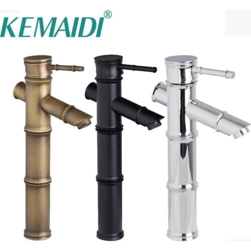 KEMAIDI Mordern Antique bronze Brass &Golden&Chrome Polished&ORB&Silver Basin Sink Tap Bathroom Mixer Waterfall Faucet