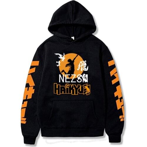 2021 Japan Anime Haikyuu Cosplay Hoodie Women Men Harajuku Sweatshirt Karasuno High School Pullover Hooded Jacket Sportswear