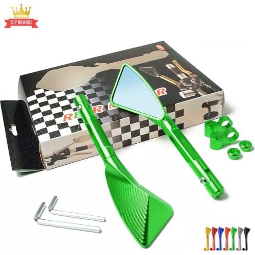 Motorcycle Aluminum Mirrors Convex Rearview Mirror For honda bmw moto KAWASAKI er6n NINJA VERSYS 250r Accessorie scooter