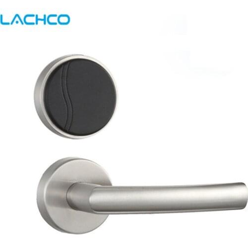LACHCO Smart Electronic Card Door Lock RFID Card Keyless Lock For Home Hotel Office Room Free-style Handle L16062STC