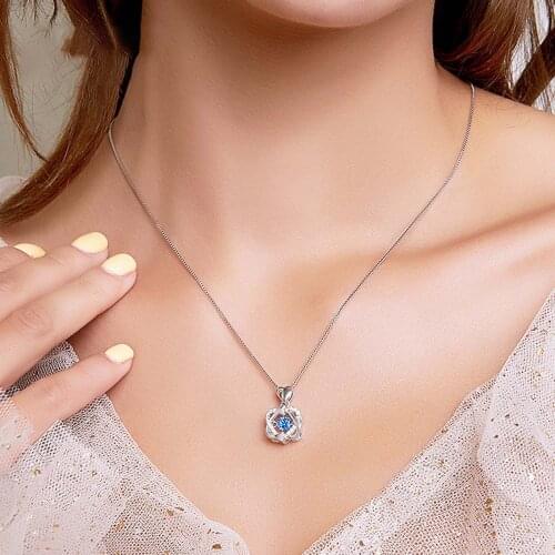 Woman Silver Infinite Love Necklace Simple Temperament Clavicle Chain Love Necklace Different Models Popular Single Product 04