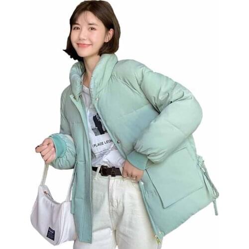 Winter Thick Warm Snow Parka Coat Women Solid Jacket Short Outwear Female Casual Loose Padded jacket Mujer Casaco Feminino