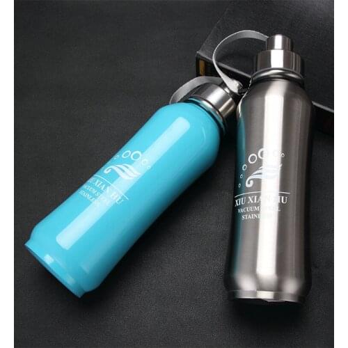 1PC 500ml 800ml 304 Stainless Steel Insulated Vacuum Cup Sports Water Bottle Black Hot Vacuum Flasks KD 1456