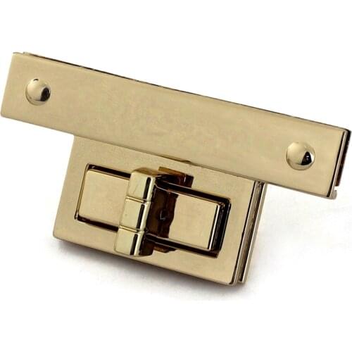 1pcs Metal Zinc Alloy Rectangle Turn Lock Durable Twist Lock Novel design For Bag Luggage Hardware DIY Leather Craft Accessorie