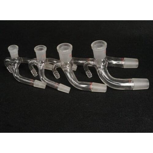 14/23 19/26 24/29 Female x Male Joint 2-Way Lab Glass Vacuum Receiver Adapter Glassware