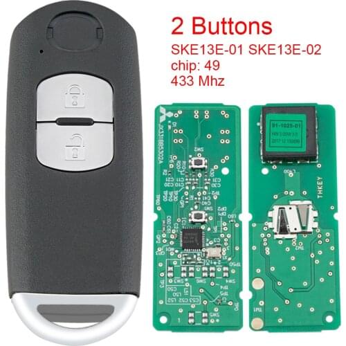 2 Buttons 433MHz Keyless Smart Remote Car Key Fob with ID46 PCF7952 Chip G8D-644M-KEY-E Fit for Mitsubishi Lancer Outlander