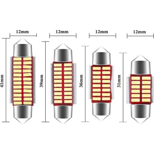 2x C5W LED Bulb Canbus Festoon 31mm 36mm 39mm 41mm LED Light Canbus No error Car Interior Dome Reading Light License plate Lamps