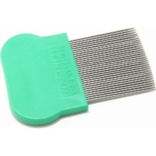 30pcs Groover Terminator Lice Comb Kids Hair Rid Headlice Stainless Steel Metal Teeth Net Flea Comb Green