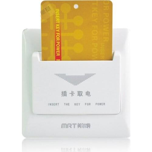 40A Hotel Wall Switch White Insert Any PVC Plastic Card To Take Power No Delay Off Guestroom Switch