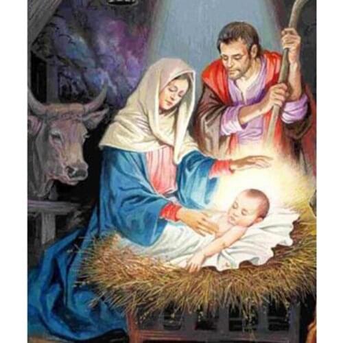 5D DIY Diamond Painting Square Round Diamond Figure Painting Religious Picture Embroidery Cross Stitch Home Decoration WG2793