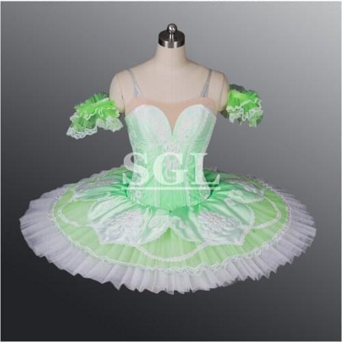 Free Shipping Adult Tutu Costume For Ballet Performance Or Competition Green Color Tutu Skirt For Girls Women Child Size AT1089A