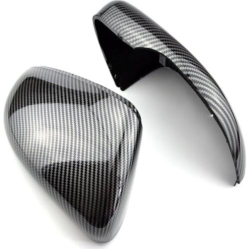 2PCS Side Car Mirror Covers Caps for VW Golf 6 GTI 6 Golf 6 R MK6 R20 Touran Pair Wing RearView Mirror Case Cover Trim Cap Black