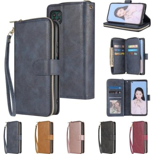 Luxury PU Leather Flip Wallet Case for Huawei P40 Pro Plus P40 Lite E P30 Lite Pro Funda Card Slots Stand Coque
