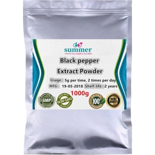 1000g Pure fructus piperis nigrum,Piper nigrum powder,Black pepper extract for develop functional food for anti-gastric disease