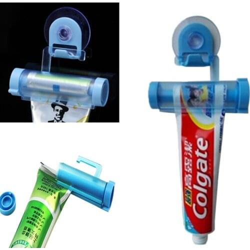 Bathroom Plastic Toothpaste Dispenser Tube Partner Sucker Hanging Toothpaste Storage Hanging Organizer Squeezer Supplies