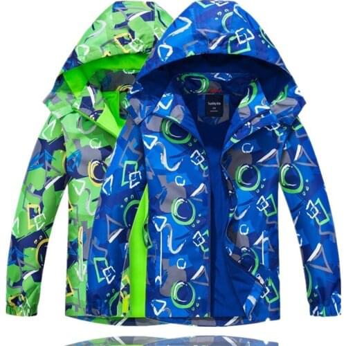 Kids Jacket For Boys 2021 Spring/Autumn Children Windbreaker Waterproof Warm Outerwear Teen Fleece Waterproof Coat LC304