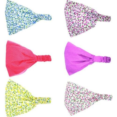 Children Print Turban Elastic Headband Baby Flower Style Headwear