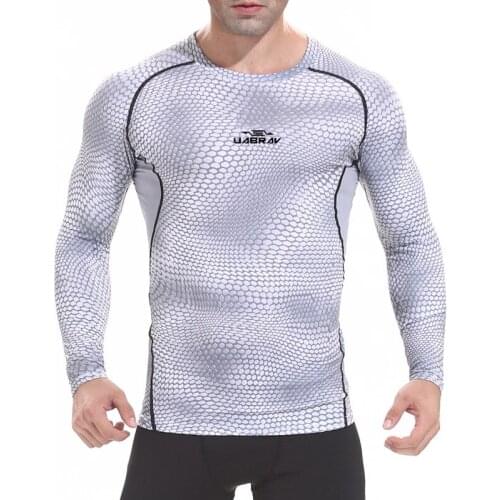 Mens Long Sleeve Light-Compression Moisture Wicking Athletic Sport Running T-Shirt
