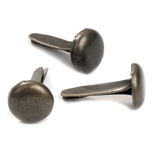 DoreenBeads Zinc Based Alloy Brads Antique Bronze Craft Scrapbooking Embellishment DIY Craft Supply Round 15mm x 8mm, 20 PCs