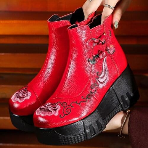 Elunico Women's Wedge Ankle Boots