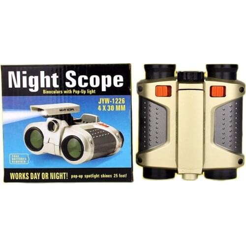 Illuminated Toy Night Vision Binoculars X30 JYW-1226 4 times Playing Cover Camo Double Barrel Puzzle Cartoon Regular Edition New