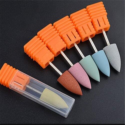 1pcs Silicone Nail Drill Bit Files Nail Buffer Rotary Burr Mills Cutter for Manicure Drill Accessories Foot Polishing Tools