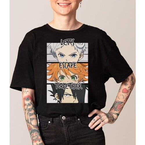 New Summer Boys T-Shirt The Promised Neverland Manga Loose and Soft Hip Hop Breathable Clothing Plus Size