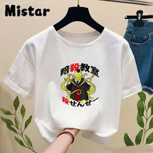 Anime Assassination Classroom T-shirt women Print Casual Short Sleeve Koro Sensei Cartoon Cosplay Tops Tees Tshirts female