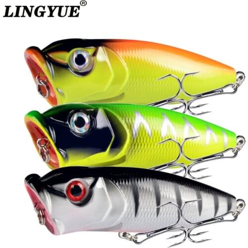 Hot Sale 1pcs Fishing Lure Quality Topwater Popper Bait Bass Crankbait Wobblers Tackle 6.5cm/12g Pesca