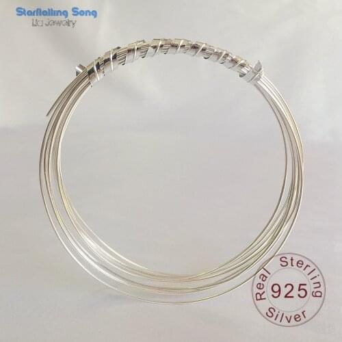 " Fake One Penalty Ten " ( 1.8M=10G ) 0.8MM/ W 925 Sterling Silver Wire Jewelry Accessories Jewellry Findings