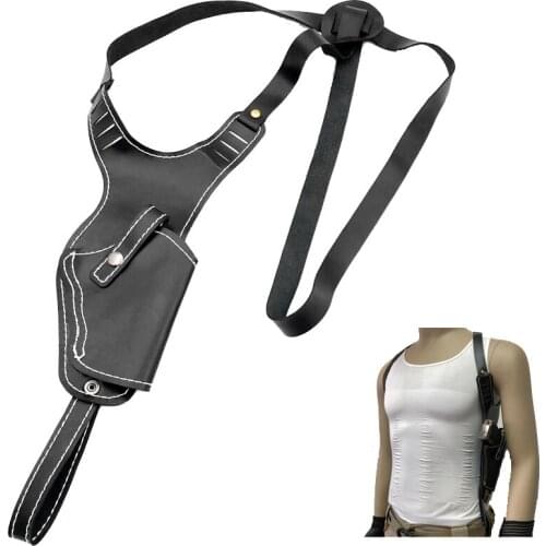 Right Hand Tactical Shoulder Holster Genuine Leather Gun Holster Concealed Shooting Pistol Gun Carry Case Hunting Accessories