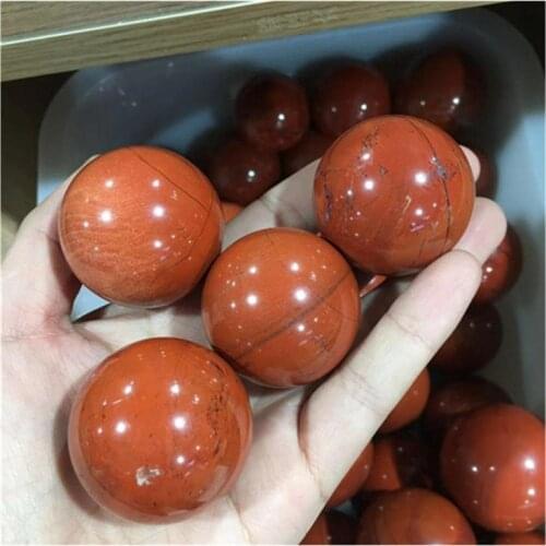Red Jasper Ball Crystals Hand Carved Spheres Healing Stones For Home Decoration