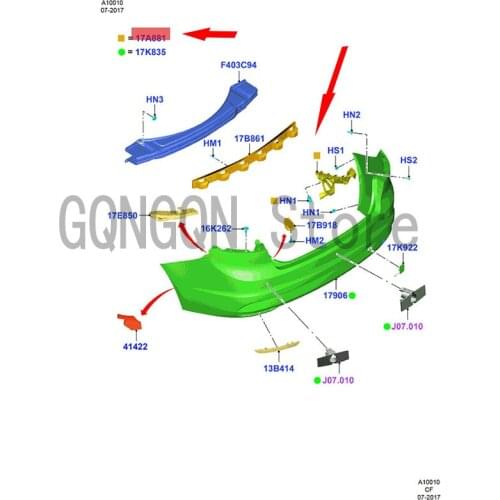 CAR rear bumper bracket large bracket anti-collision block fixed left For dMo nd eoE sco rt rear bumper bracket rear bumper code